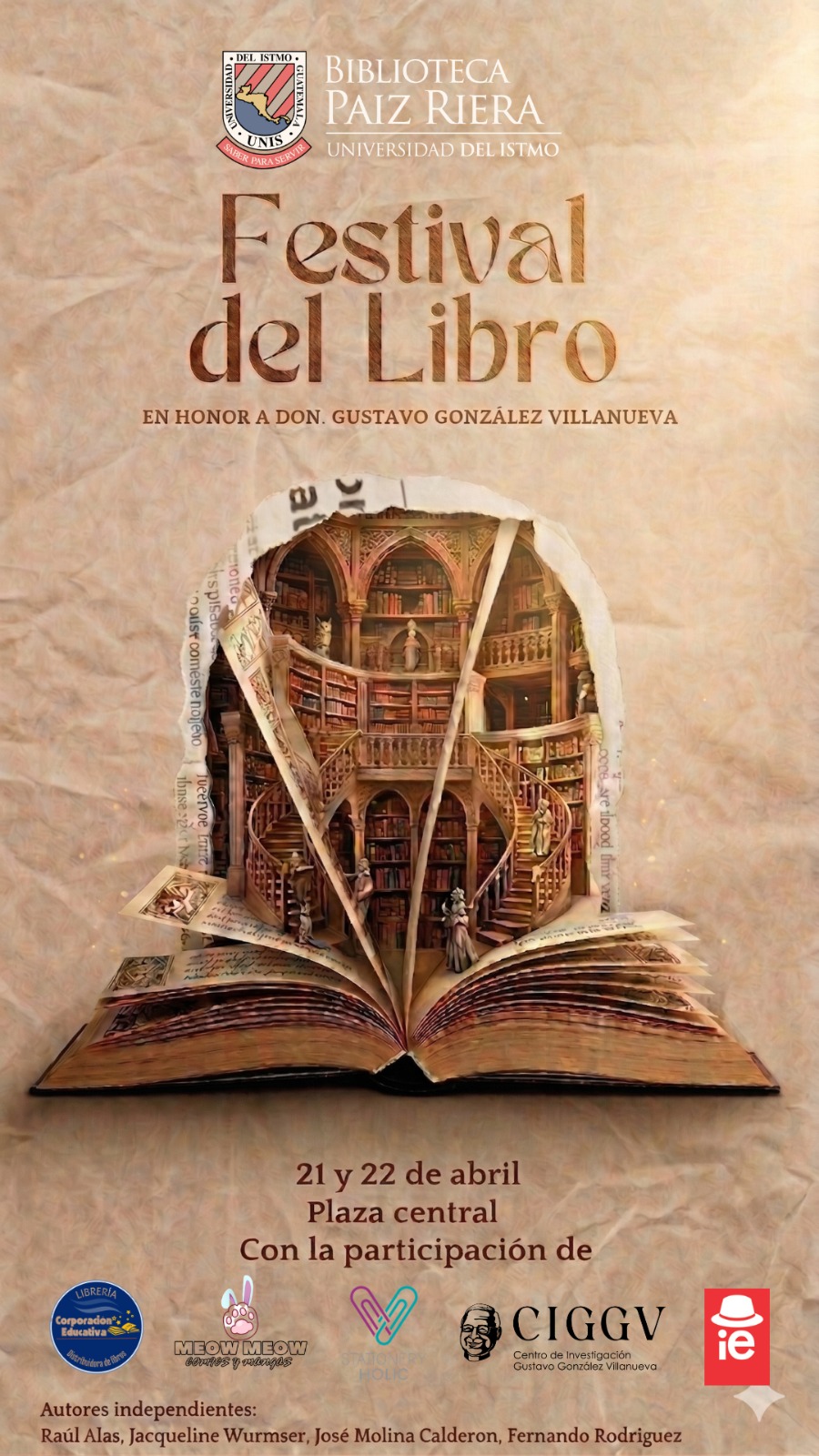 BIBLIOTECA PAIZ RIERA INVITA AL FESTIVAL DEL LIBRO